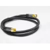 GoodConnections SAT Antenna Cable SmartFLEX, IEC/Coax Angled Plug to Socket, Gold-Plated, Quadruple Shielded, 120dB Shielding, Black, 15m (GC-M2078)