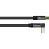GoodConnections SAT Antenna Cable SmartFLEX, IEC/Coax Angled Plug to Socket, Gold-Plated, Quadruple Shielded, 120dB Shielding, Black, 15m (GC-M2078)