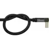 GoodConnections SAT Antenna Cable SmartFLEX, IEC/Coax Angled Plug to Socket, Gold-Plated, Quadruple Shielded, 120dB Shielding, Black, 15m (GC-M2078)
