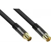 GoodConnections SmartFLEX Antenna Cable, IEC Coax Male to Female, Gold-Plated, Quadruple Shielded, 120 dB Shielding, Black, 30 m (GC-M2060)
