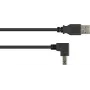 GoodConnections USB 2.0 Cable A to B Downward Angled 2m Black
