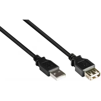 GoodConnections USB 2.0 Extension Cable A Male to A Female, 0.6 m, Black