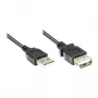 GoodConnections USB 2.0 Extension Cable A Male to A Female, 0.6 m, Black