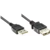 GoodConnections USB 2.0 Extension Cable Type-A Male to Female, Black, 0.3m
