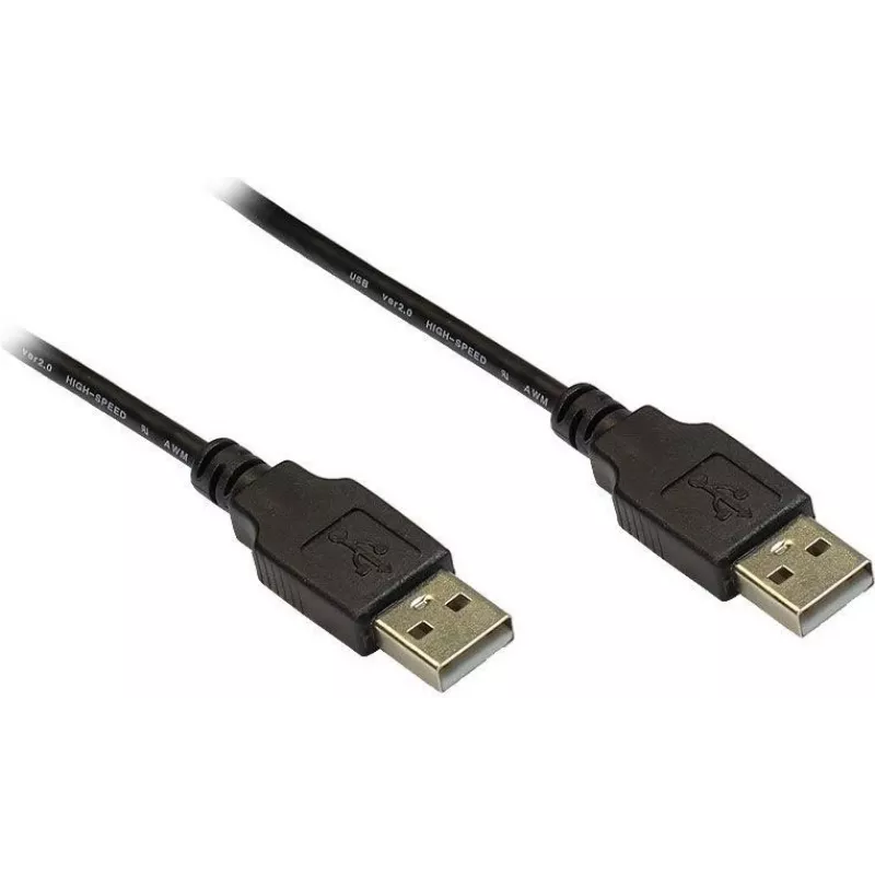 GoodConnections USB 2.0 Type-A Male to Type-A Male Cable, 3m, Black 2212-AA3S