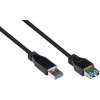 GoodConnections USB 3.0 Extension Cable – A Male to A Female, 1.8m, Black (2711-S02)