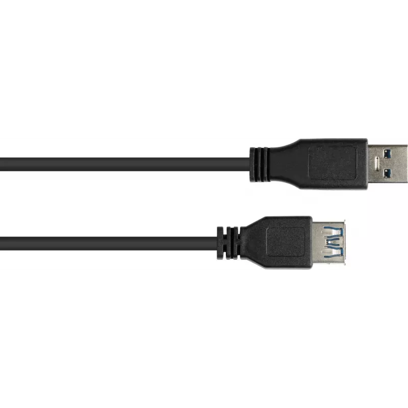GoodConnections USB 3.0 Extension Cable – A Male to A Female, 1.8m, Black (2711-S02)