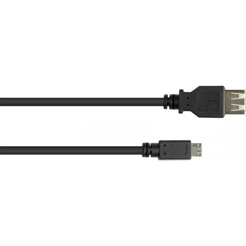 GoodConnections USB-OTG Adapter Cable, Micro-USB Type B Male to USB Type A Female, USB 2.0, 0.1 m, Black