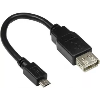 GoodConnections USB-OTG Adapter Cable, Micro-USB Type B Male to USB Type A Female, USB 2.0, 0.1 m, Black