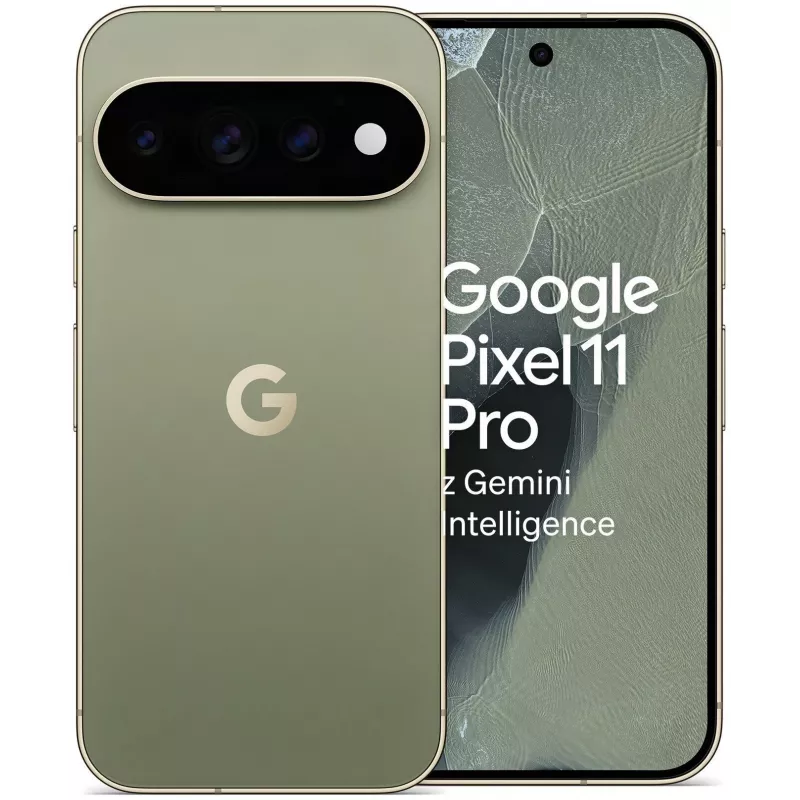 Google Pixel 11 Pro 5G Smartphone, 12GB RAM, 256GB Storage, 6.3 inch OLED 120Hz Display, Olive