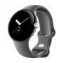 Google Pixel Watch LTE 41mm Polished Silver Case with Charcoal Sport Band