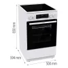 Gorenje GEC 5C41 WG Freestanding Electric Cooker – White, 50 cm, 70 L, 9 Functions