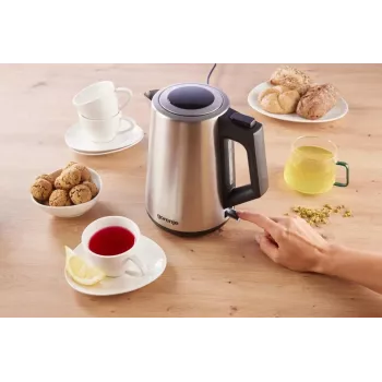 Gorenje K17OS Cordless Kettle, 1.7 L, 2200 W, Stainless Steel / Black