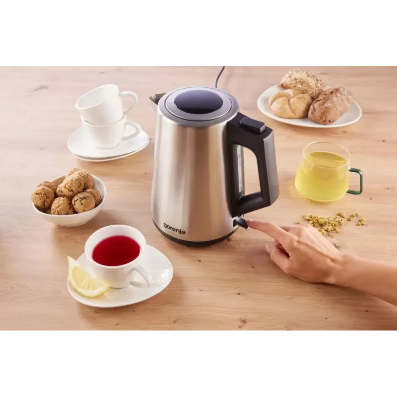 Gorenje K17OS Cordless Kettle, 1.7 L, 2200 W, Stainless Steel / Black