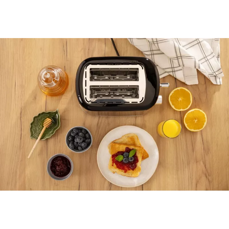 Gorenje T800DB 2-Slice Toaster, 800W, 7-Level Browning, Black