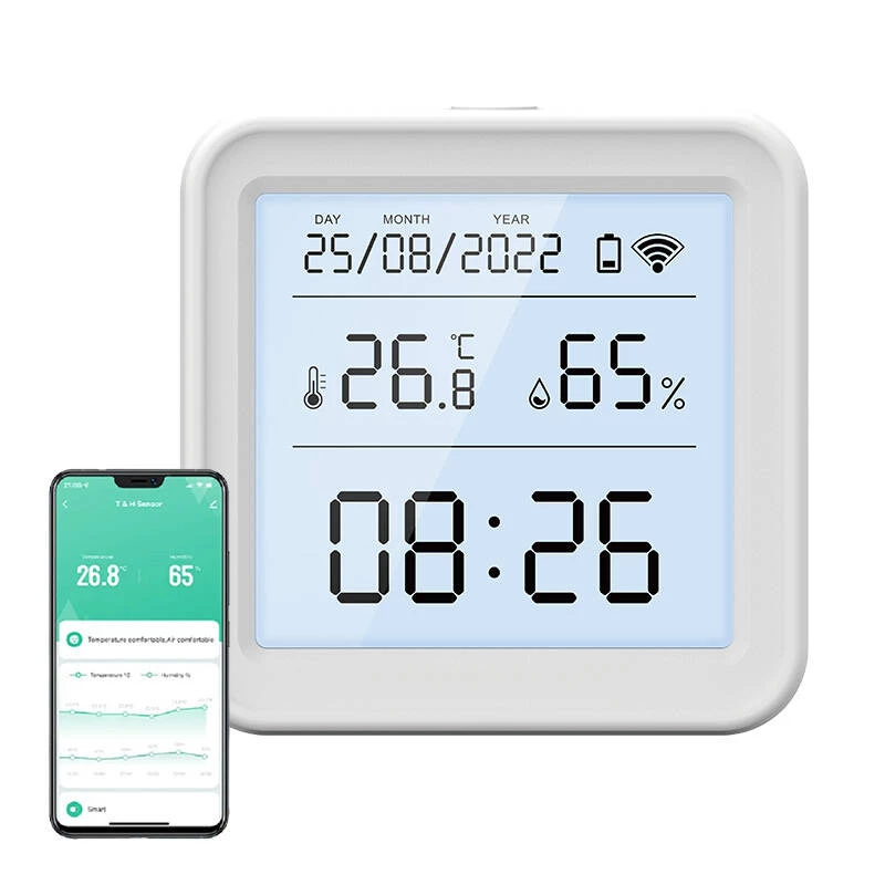 Gosund S6 Smart Wi-Fi Temperature and Humidity Sensor with LCD Display, Tuya Compatible