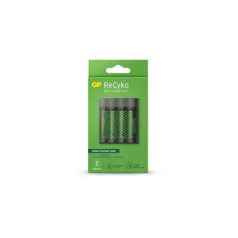 GP Battery Charger M451 with 4x AAA Rechargeable Batteries 2700 mAh 1.2V Black EU