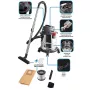 Graphite 58GE124 30L Stainless Steel Wet & Dry Vacuum Cleaner with Power Tool Socket, 1500W
