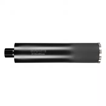GRAPHITE Diamond Hole Saw for 58G540 Drilling Rig 102 mm x 450 mm, 9 Segments, M22 Thread