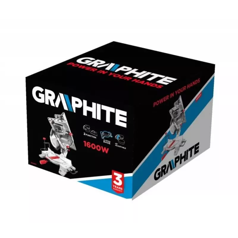 GRAPHITE Universal Saw 1600W, 254 mm Blade, 30 mm Bore