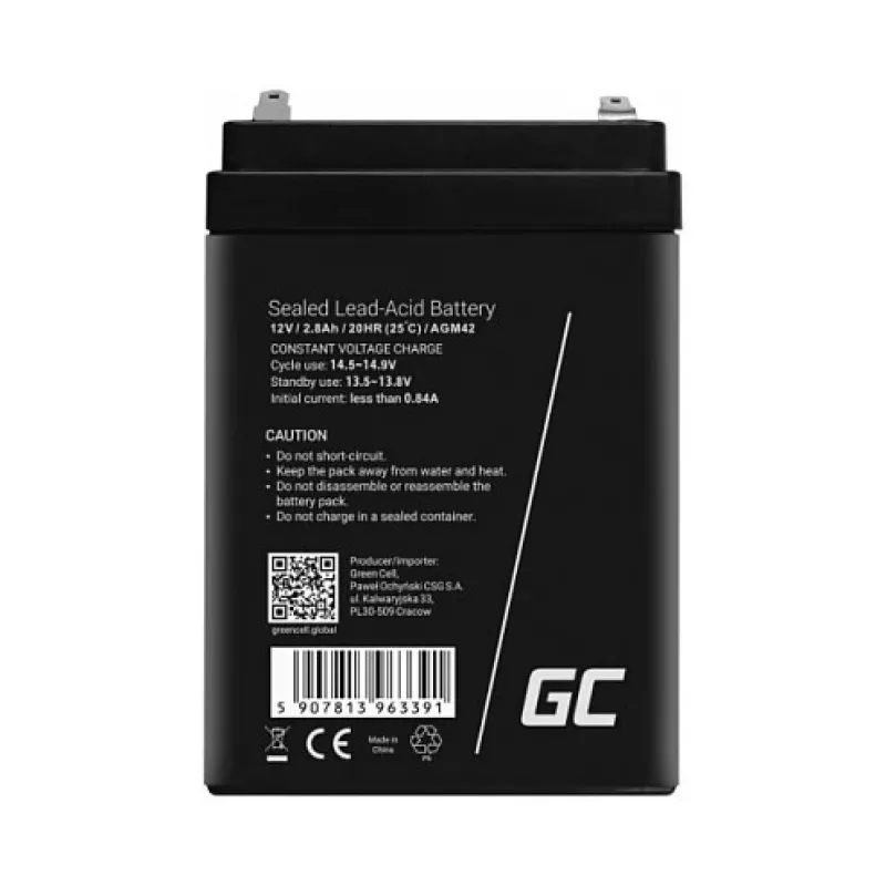 Green Cell AGM25 Sealed Lead Acid Battery 75Ah 12V