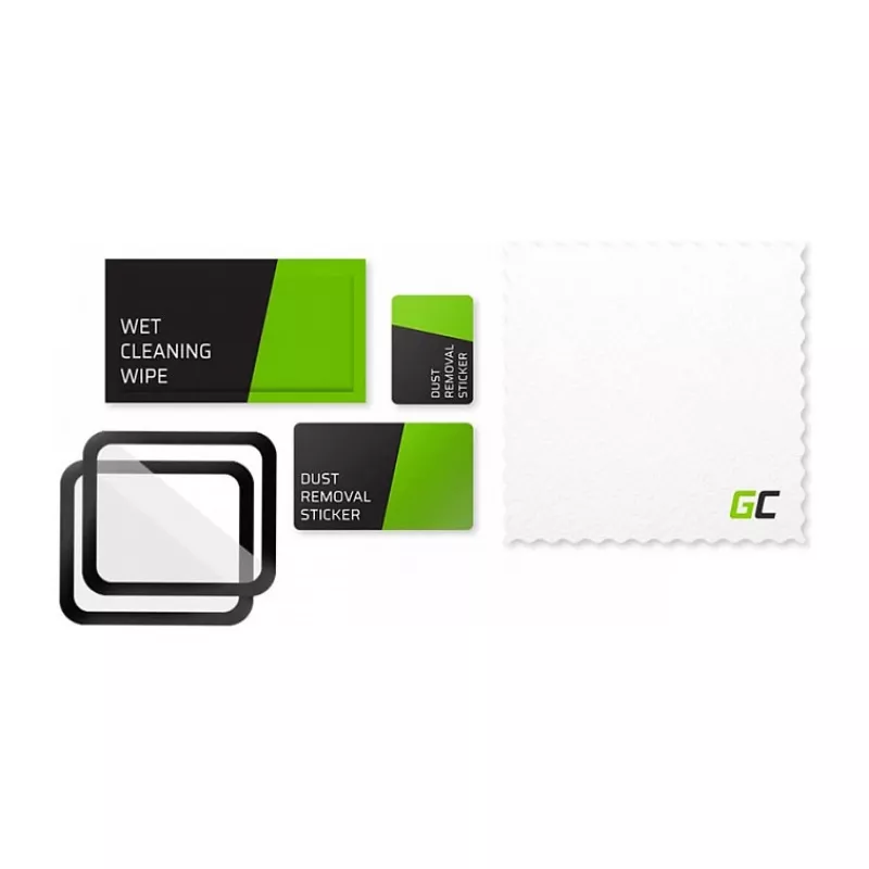 Green Cell GL88 2x GC Clarity Screen Protector for Apple Watch 42mm (Tempered Glass, 9H, Clear)