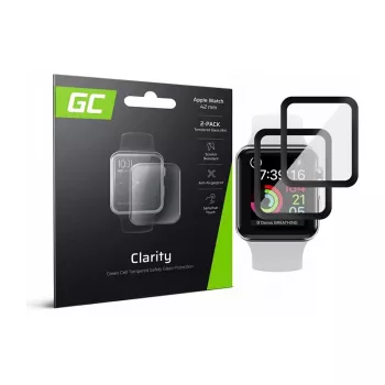 Green Cell GL88 2x GC Clarity Screen Protector for Apple Watch 42mm (Tempered Glass, 9H, Clear)