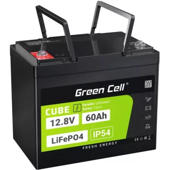 Green Cell LFPGC12V60AH LiFePO4 Battery 12.8V 60Ah – UPS, Solar, Marine