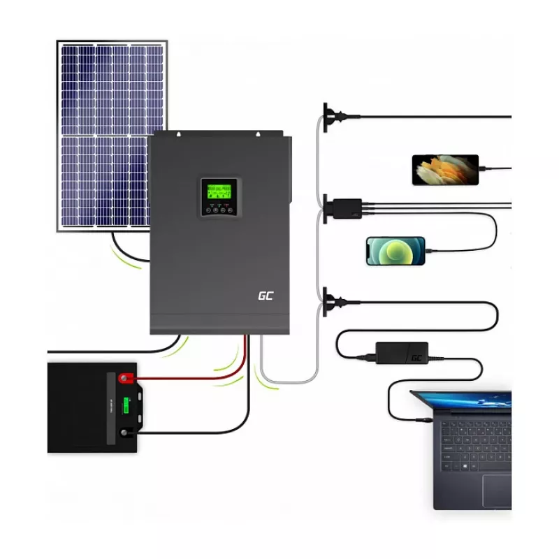 Green Cell Off-Grid Solar Inverter 3000W 48V Pure Sine Wave with MPPT Charger