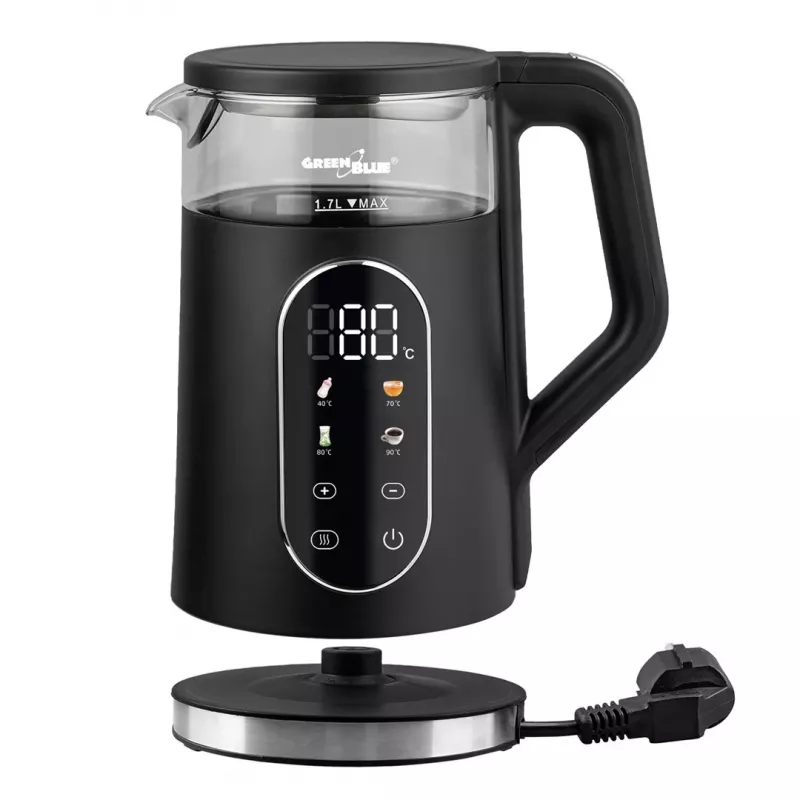 GREENBLUE Cordless Kettle GB670 B 1.7L 2200W Black/Silver