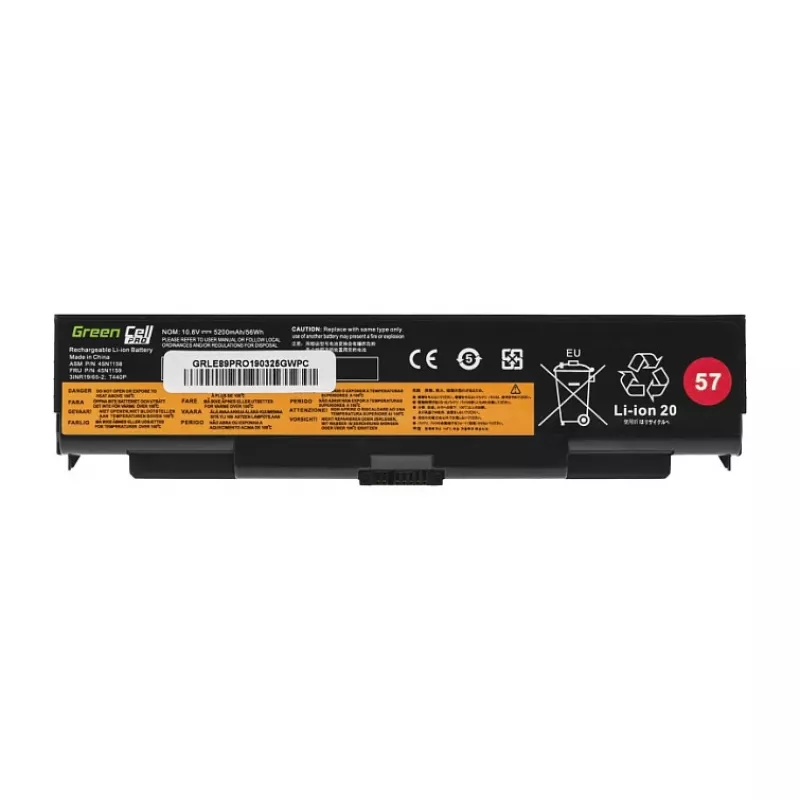 GREENCELL LE89PRO Laptop Battery for Lenovo ThinkPad T440/T540/W540/L440/L540/E540 – 11.1V 5200mAh 6-Cell Black