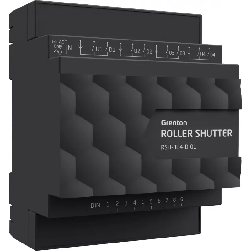 Grenton RSH-384-D-01 4-Channel Roller Shutter Control Module (DIN Rail, TF-Bus)
