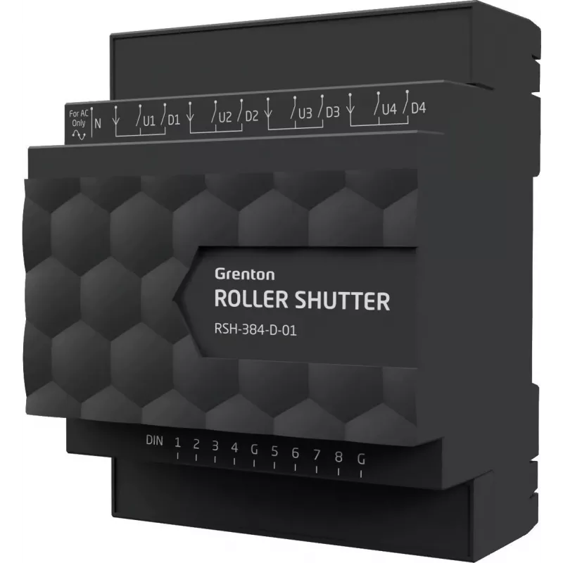 Grenton RSH-384-D-01 4-Channel Roller Shutter Control Module (DIN Rail, TF-Bus)