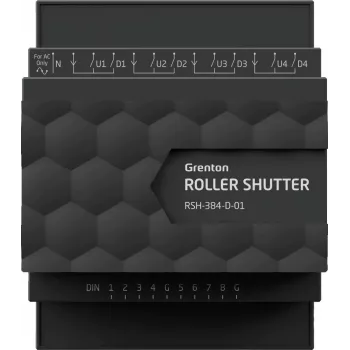 Grenton RSH-384-D-01 4-Channel Roller Shutter Control Module (DIN Rail, TF-Bus)