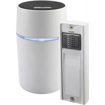 Grothe 43560 Wireless Chime Complete Set with Flashing Light