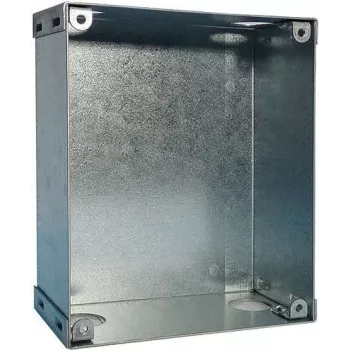 Grothe 55883 Galvanized Steel Electrical Connection Box IP44 Surface-Mounted 8 Knockout Entries 100x100x50mm