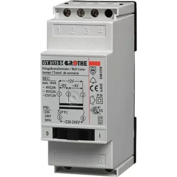 Grothe Bell Transformer GT 3173 S 4-12V 2/1.5A with Mains Switch (14083)