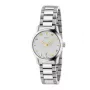 Gucci G-Timeless Ladies Watch YA126572A 27mm Stainless Steel Silver Dial Diamond Hour Markers Swiss Quartz
