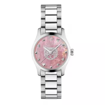 Gucci G-Timeless Women's Watch YA1265013 27mm Stainless Steel Silver Dial