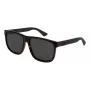 Gucci GG0010S-003 Men's Square Sunglasses Shiny Black Frame Grey Lens 58/16/145 mm
