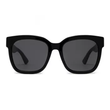 GUCCI GG0034SN-001 Women's Square Sunglasses 54/20/140 mm Black Acetate Grey Nylon UV400