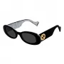 Gucci GG0517S-001 Women's Square Acetate Sunglasses Black/Grey 52mm
