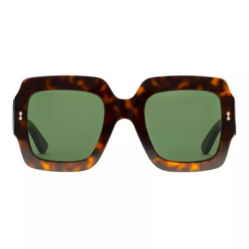 Gucci GG1111S-002 Women's Sunglasses Black Grey Square Acetate 54mm
