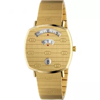 GUCCI Grip Watch YA157403 35mm Swiss Quartz Stainless Steel Mesh Women's