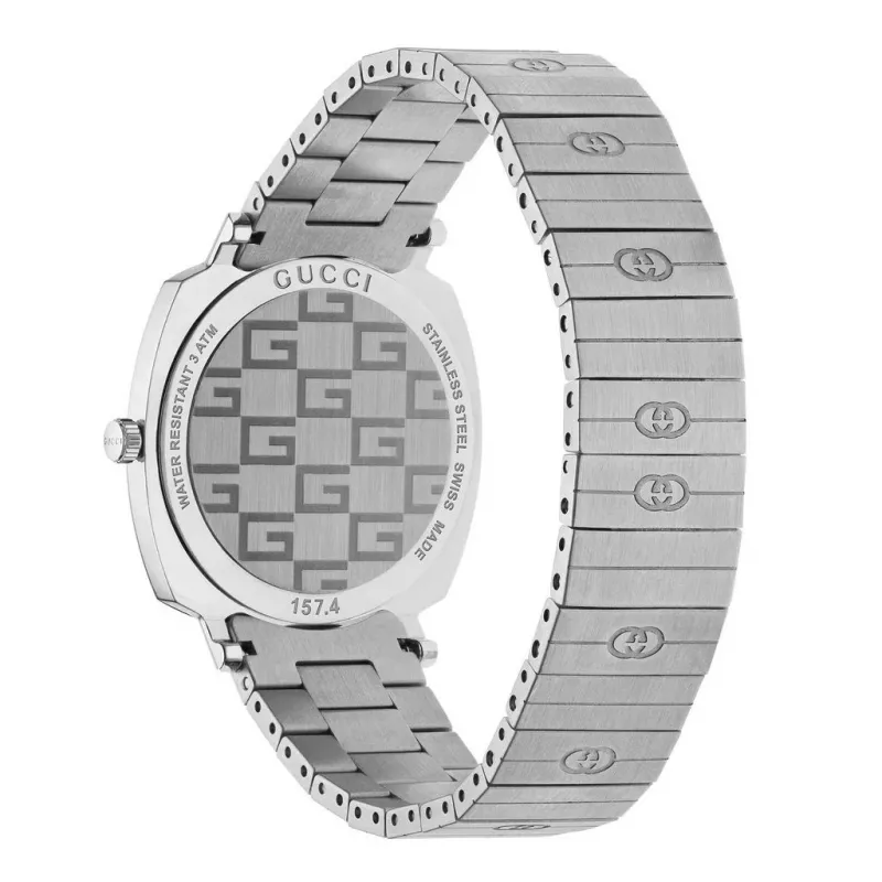 GUCCI Grip Women's Watch YA157401 35mm Gold PVD Stainless Steel Quartz