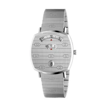 GUCCI Grip Women's Watch YA157401 35mm Gold PVD Stainless Steel Quartz