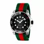 GUCCI Men's Watch YA136209A 45mm Swiss Quartz Stainless Steel Rubber Black