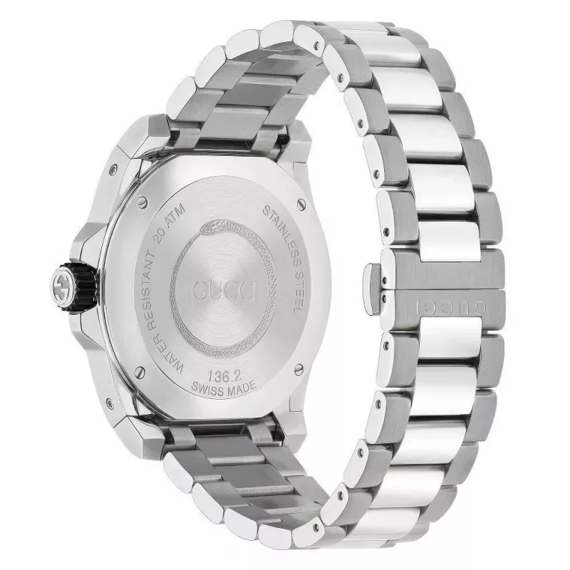 Gucci Men's Watch YA136218 45mm Stainless Steel Swiss Quartz Dive Watch