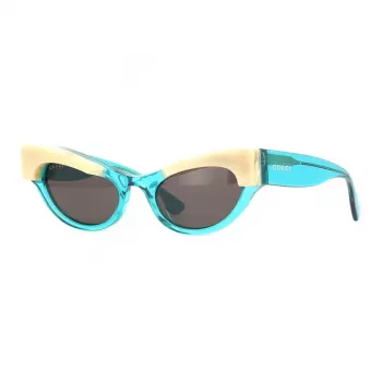 GUCCI Women's GG1167S-004 Cat Eye Sunglasses Black Acetate Dark Grey Lens 52/21/140 mm