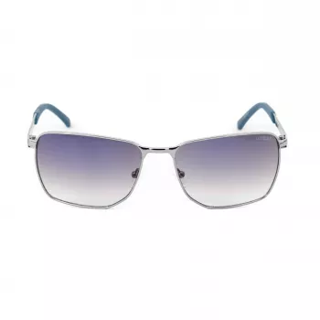 GUESS GF00018-6008C Men's Rectangular Sunglasses - Black Frame Grey Tinted Lenses UV400